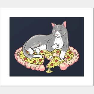 Seductive Pizza Cat Seduces Posters and Art